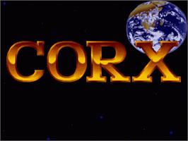 Title screen of Corx on the Commodore Amiga.
